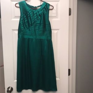 J Crew emerald green silk dress
